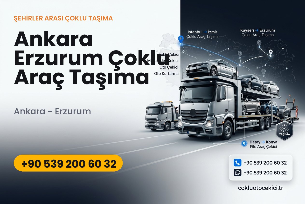 Ankara Erzurum Çoklu Araç Taşıma - Çoklu Çekici